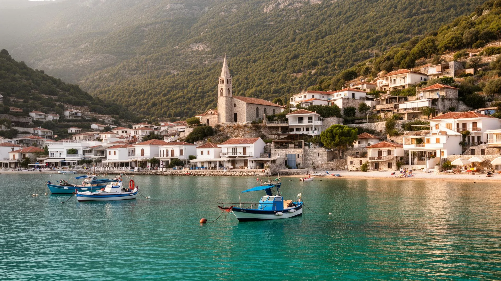 Mediterrane Bucht bei Himara
